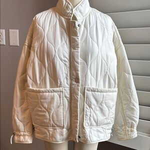 Lucky Brand Women's off White Quilted Jacket